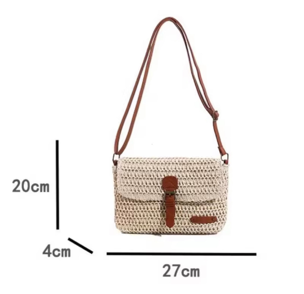 Straw Crossbody Shoulder Bag