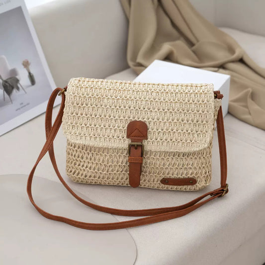 Straw Crossbody Shoulder Bag