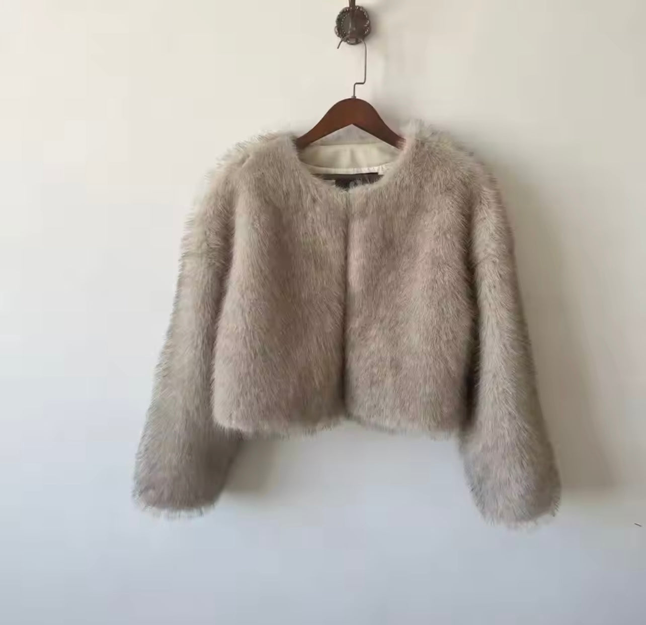 Luxury Faux Fur Cropped Jacket