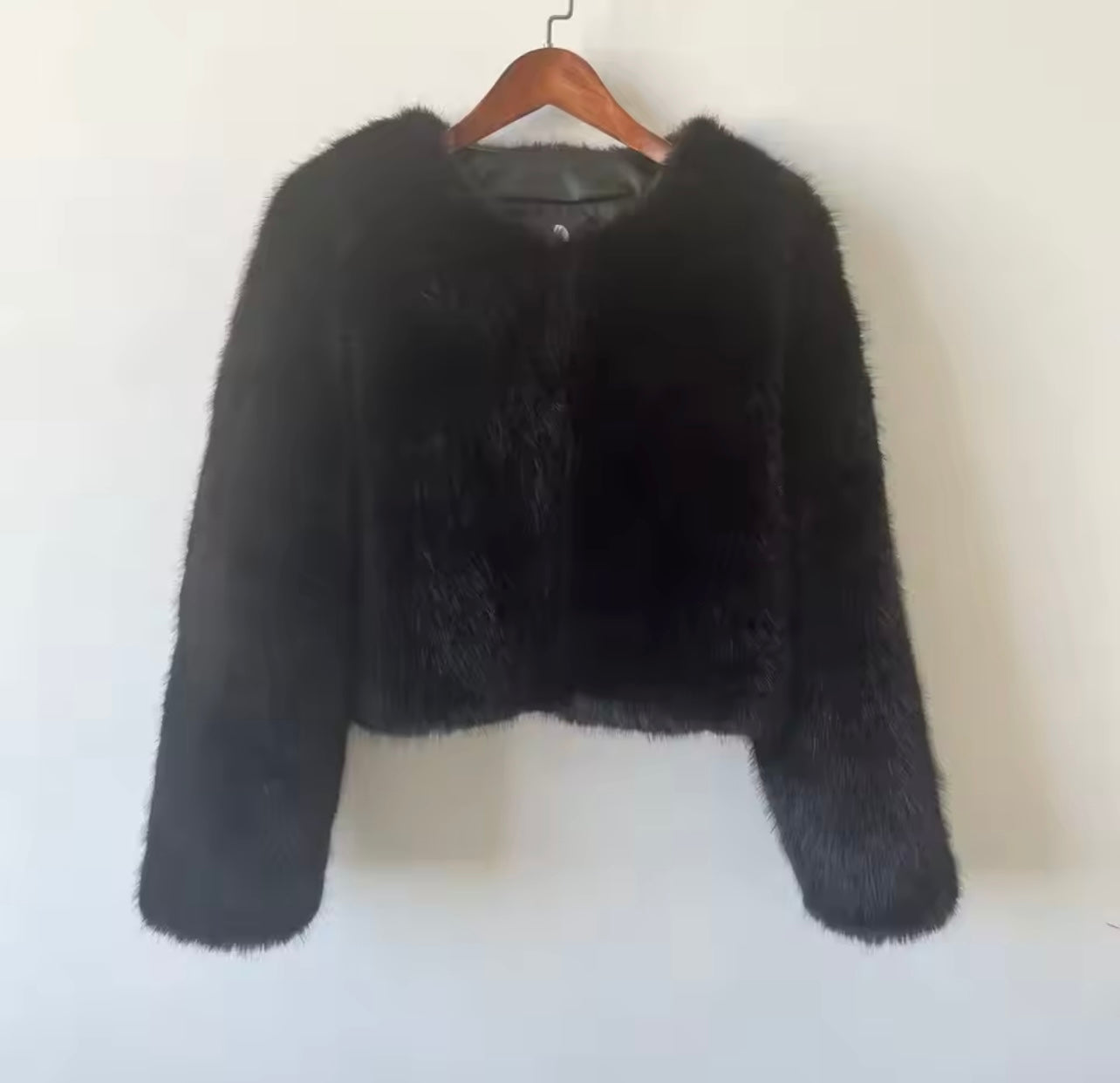 Luxury Faux Fur Cropped Jacket