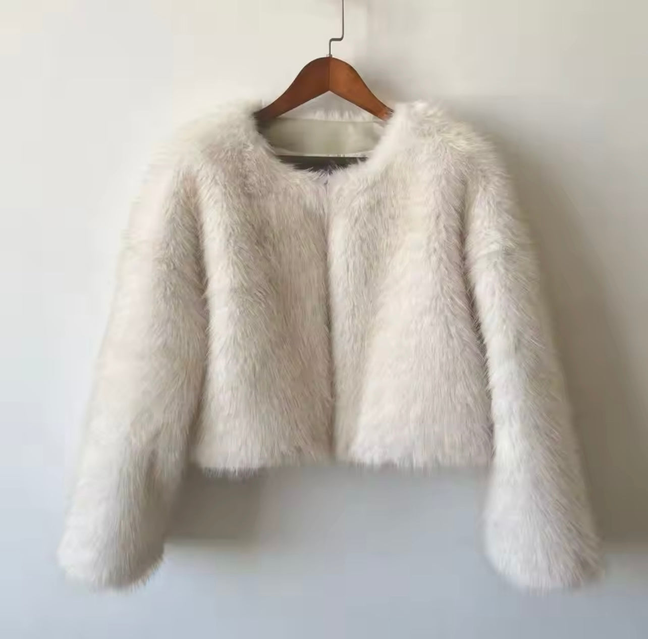 Luxury Faux Fur Cropped Jacket