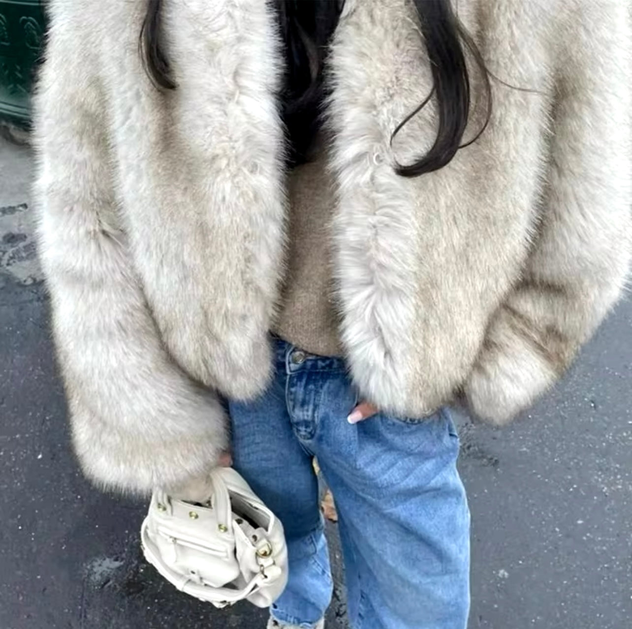 Luxury Faux Fur Cropped Jacket