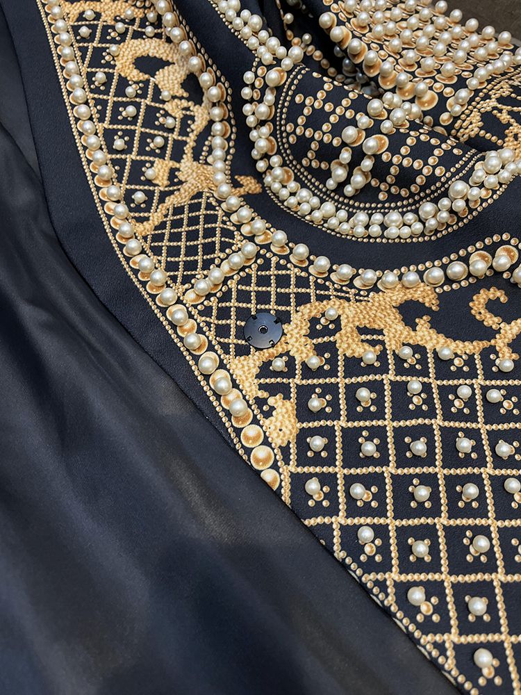 Retro Pearl Beaded Blazer
