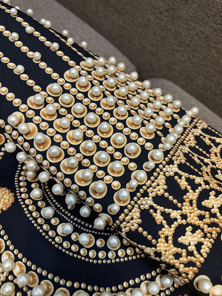 Retro Pearl Beaded Blazer
