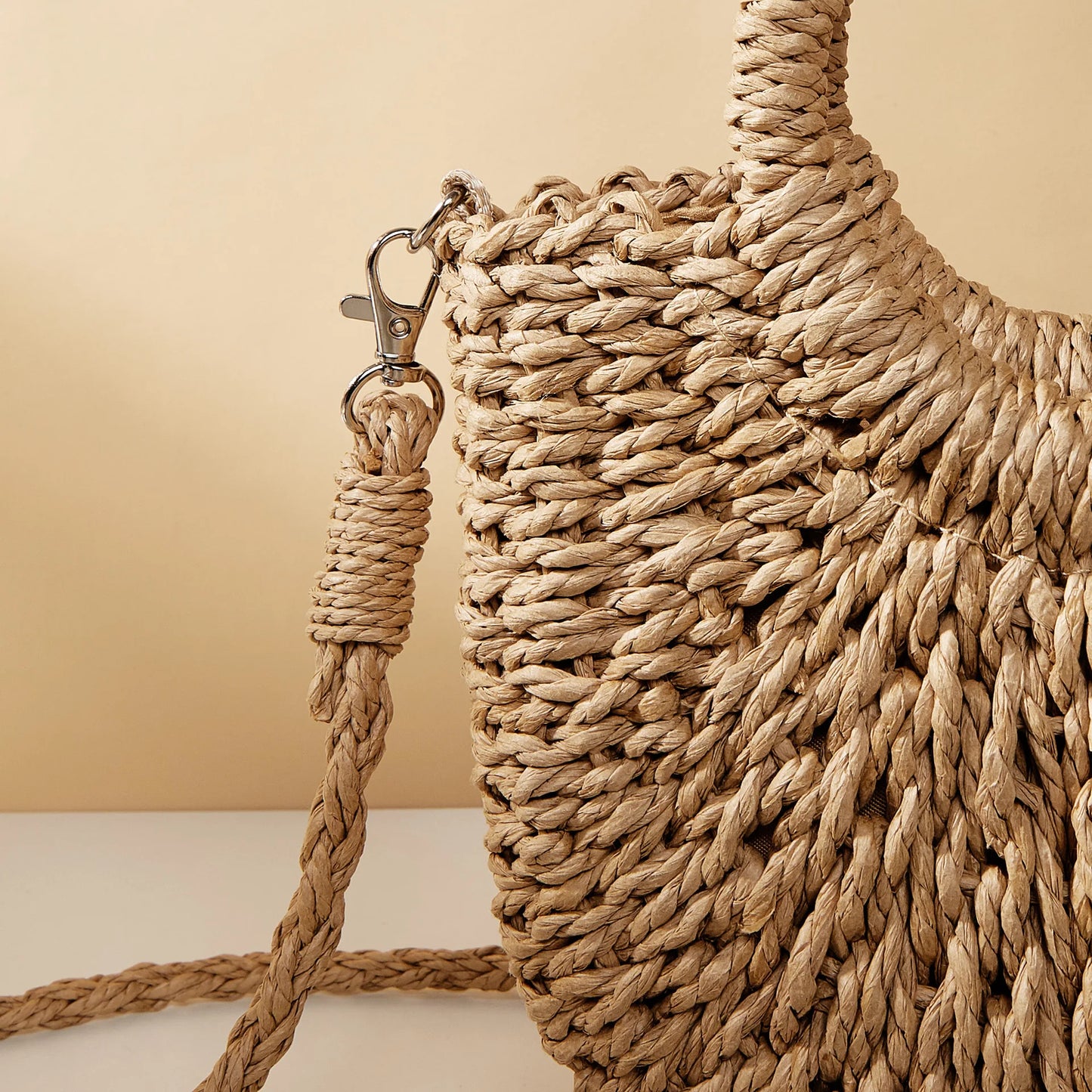 Handwoven Straw Rattan Large Capacity Beach & Crossbody Bag