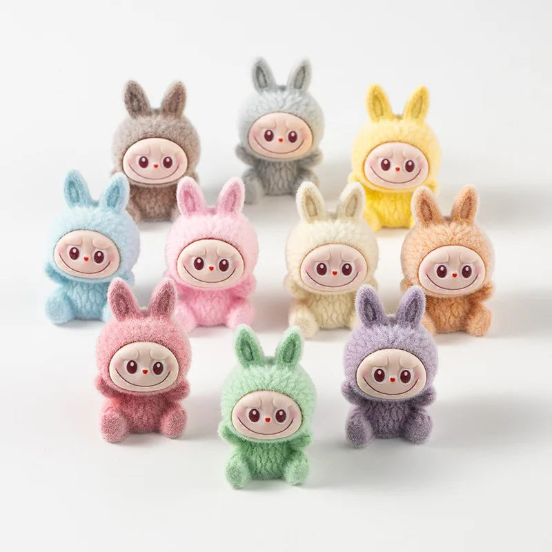 Labubu New Plush Series Cute Granule Blind Box Labu Diy Accessories Blind Bag Pendant Cute Doll Trendy Play Resin Small Ornament