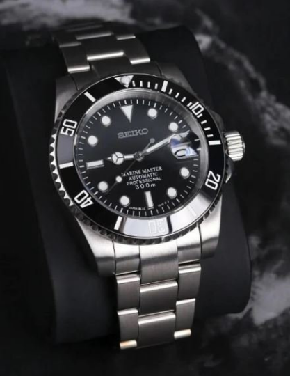 Seiko NH35 Mod Automatic Black Submariner Customised Modded Divers Sports Watch 126610