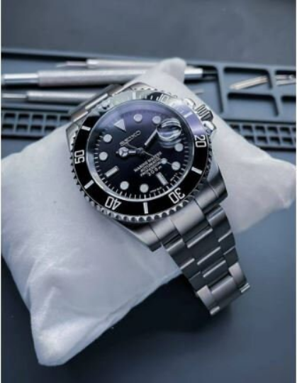 Seiko NH35 Mod Automatic Black Submariner Customised Modded Divers Sports Watch 126610