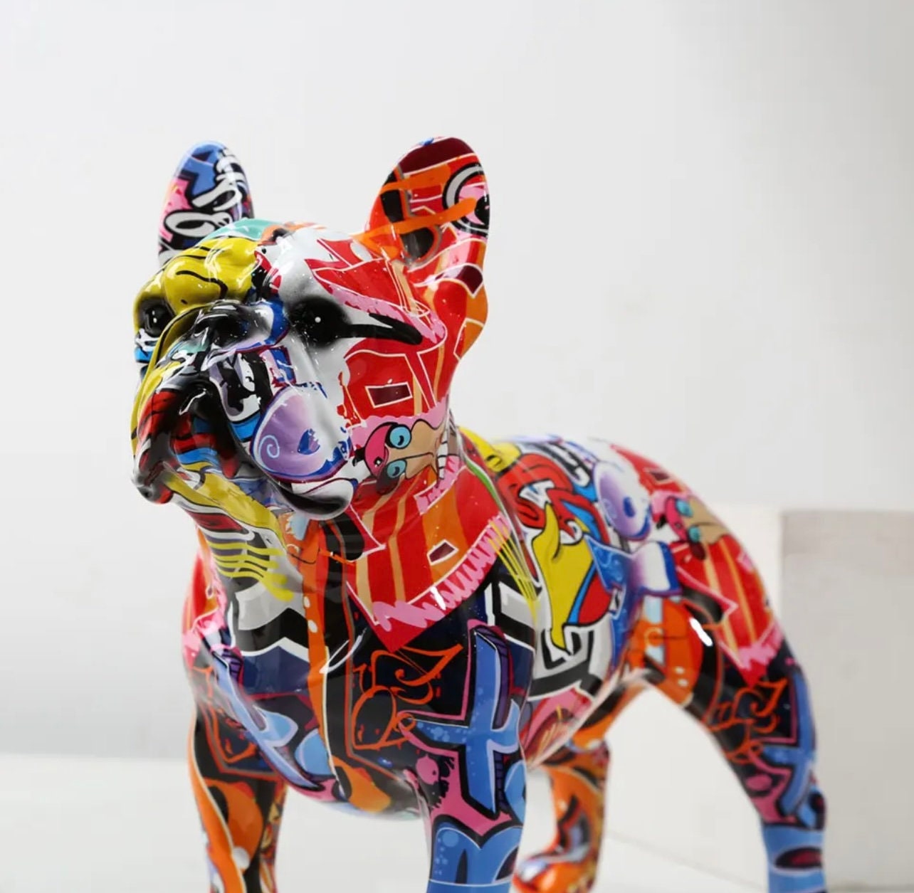 French Bulldog Graffiti Sculpture