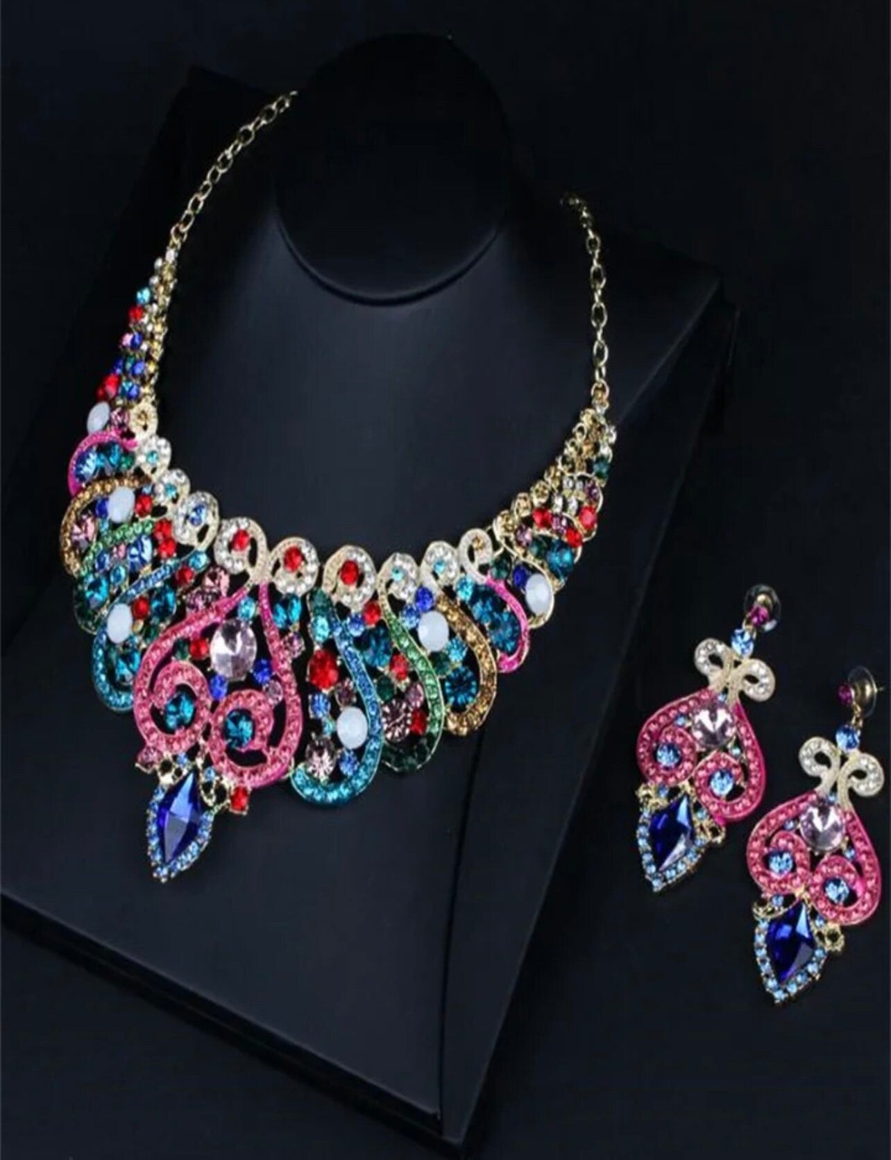 Retro Necklace Earring Set