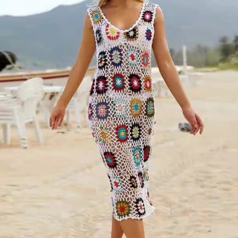 Handmade Crochet Beach Cover up - 3 Shades