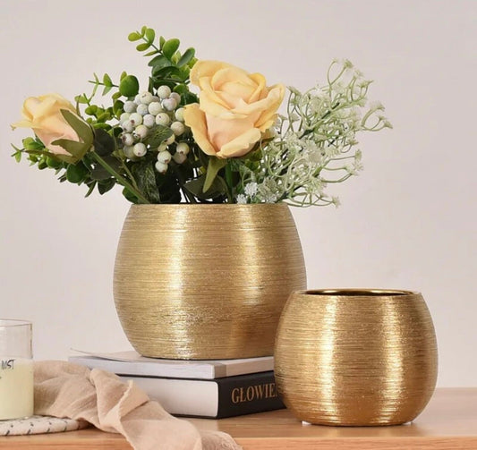 Ceramic Gold Plated Planter